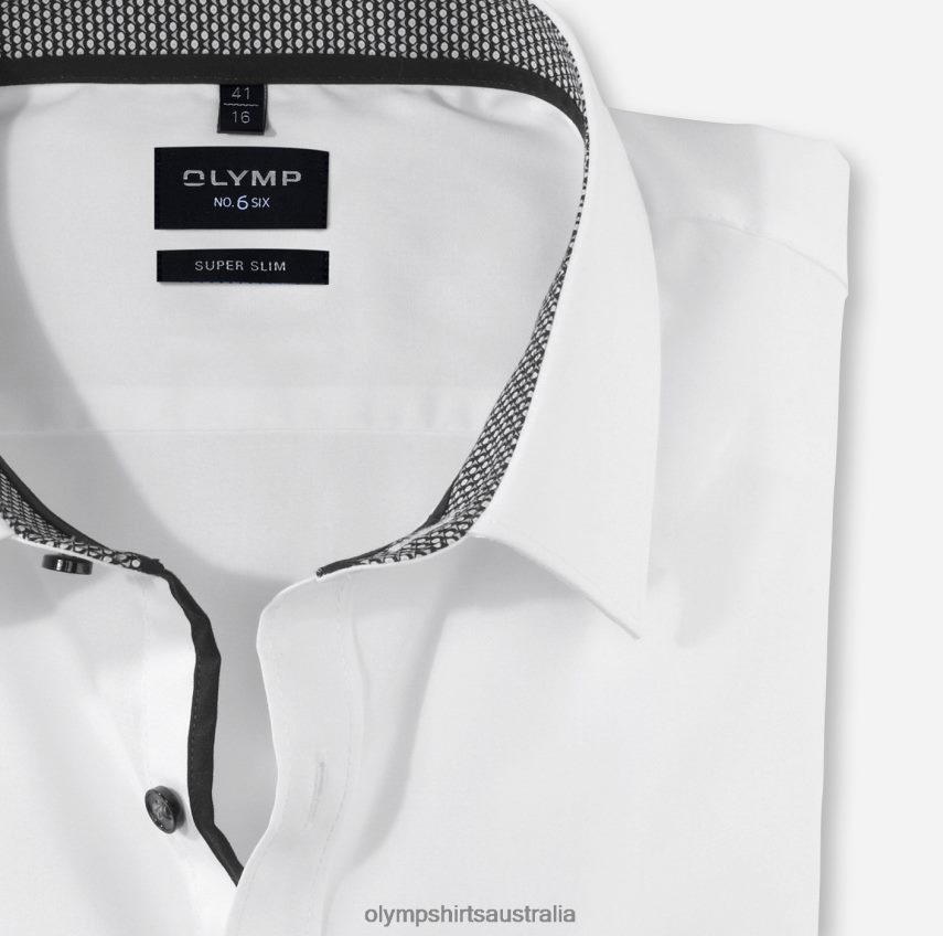Clothing AU OLYMP No. Six Super Slim, Business Shirt, Urban Kent, White T8882J57
