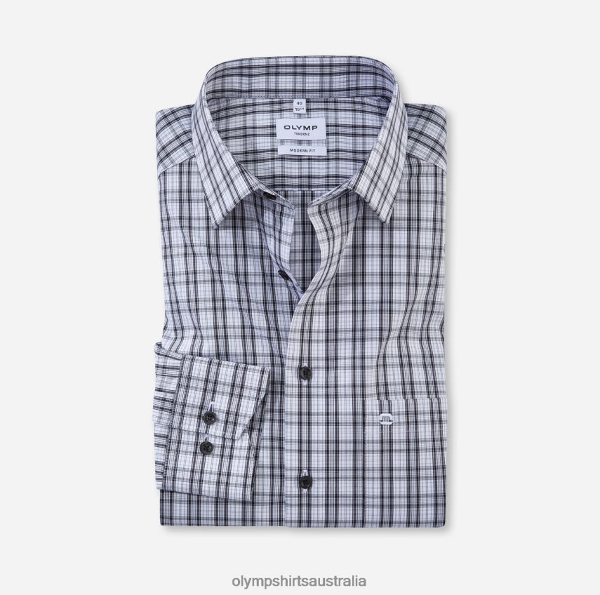 Clothing AU OLYMP Tendenz Modern Fit, Business Shirt, New Kent, Black T8882J1721