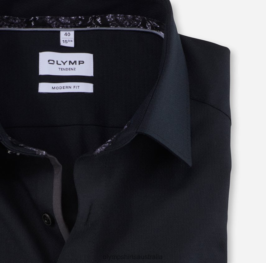 Clothing AU OLYMP Tendenz Modern Fit, Business Shirt, New Kent, Black T8882J1732