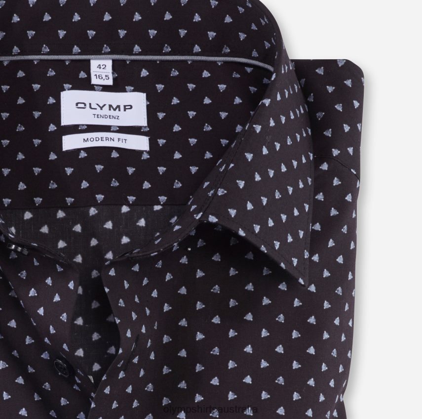 Clothing AU OLYMP Tendenz Modern Fit, Business Shirt, New Kent, Black T8882J1733