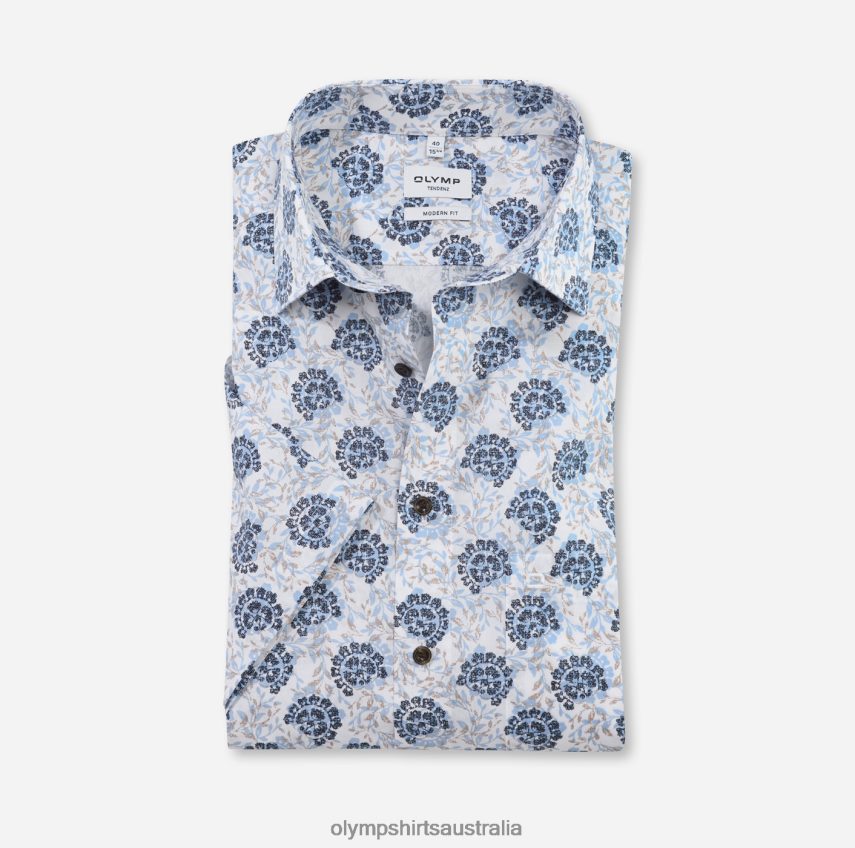 Clothing AU OLYMP Tendenz Modern Fit, Business Shirt, New Kent, Bleu T8882J1710