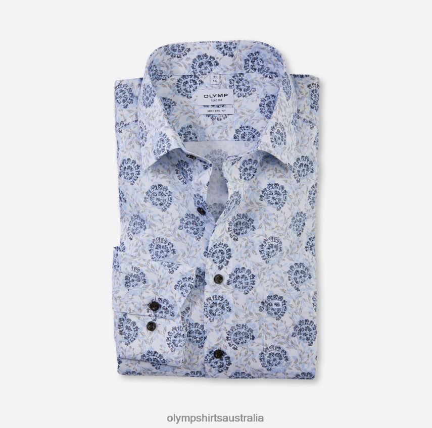 Clothing AU OLYMP Tendenz Modern Fit, Business Shirt, New Kent, Bleu T8882J1720