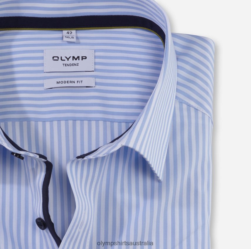 Clothing AU OLYMP Tendenz Modern Fit, Business Shirt, New Kent, Bleu T8882J1724