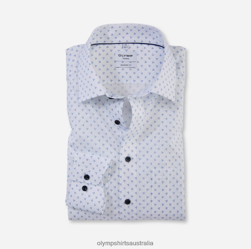 Clothing AU OLYMP Tendenz Modern Fit, Business Shirt, New Kent, Bleu T8882J1726