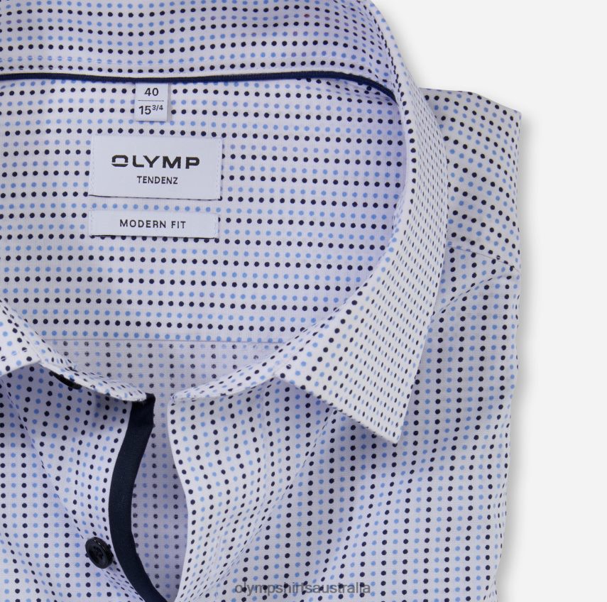 Clothing AU OLYMP Tendenz Modern Fit, Business Shirt, New Kent, Bleu T8882J1739