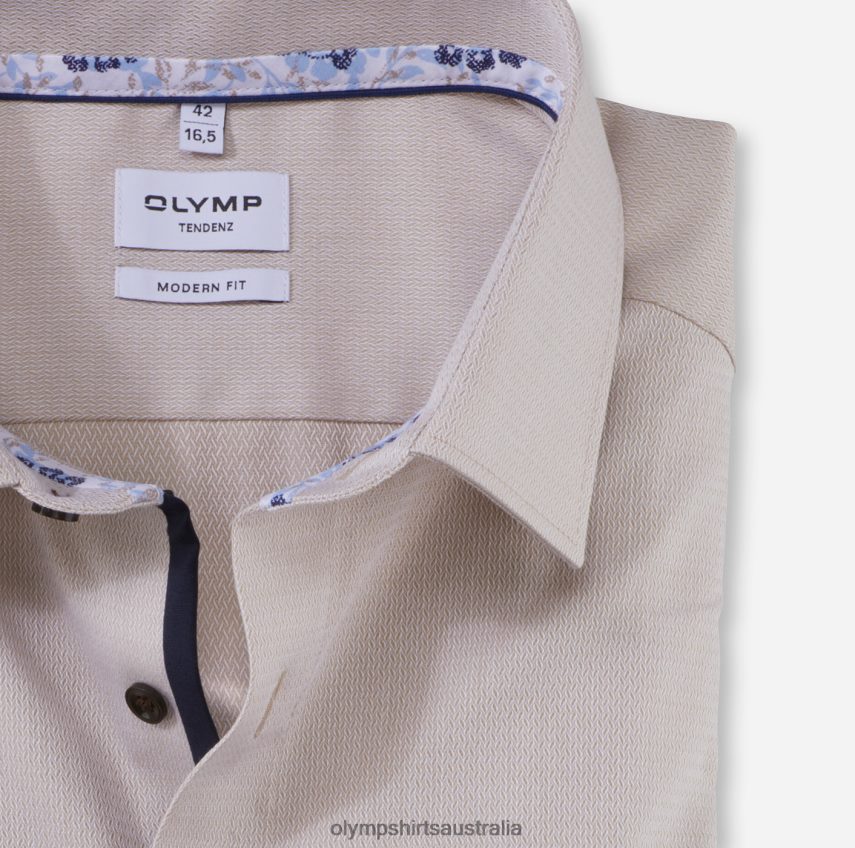 Clothing AU OLYMP Tendenz Modern Fit, Business Shirt, New Kent, Natural T8882J1708