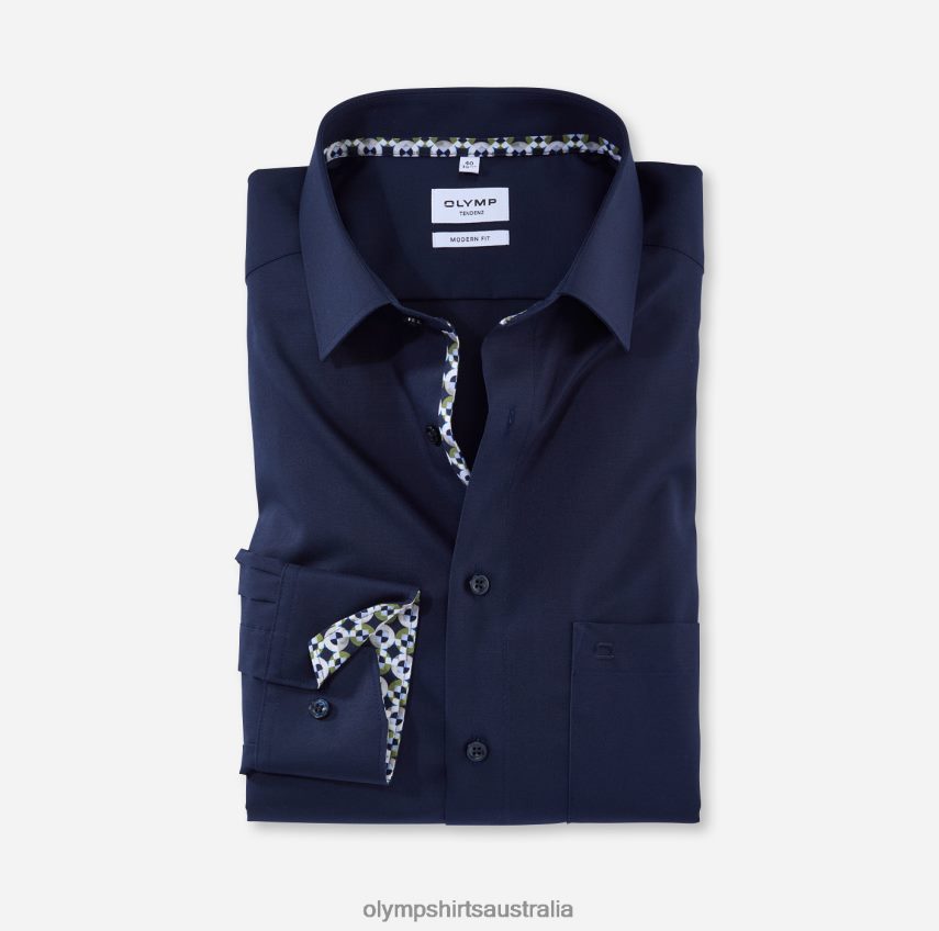 Clothing AU OLYMP Tendenz Modern Fit, Business Shirt, New Kent, Nuremberg Blue T8882J1741