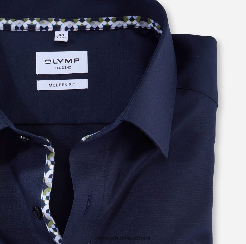 Clothing AU OLYMP Tendenz Modern Fit, Business Shirt, New Kent, Nuremberg Blue T8882J1741