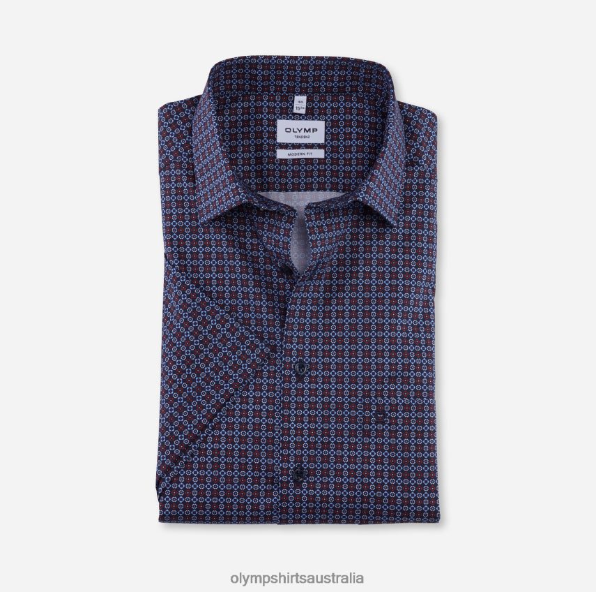 Clothing AU OLYMP Tendenz Modern Fit, Business Shirt, New Kent, Red T8882J1715