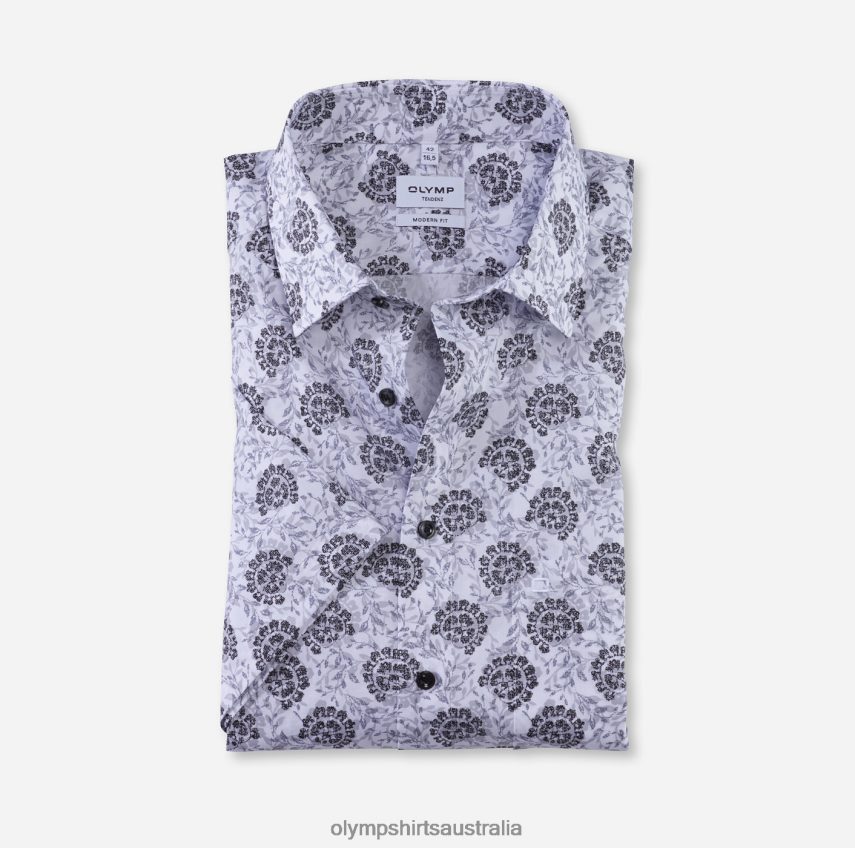 Clothing AU OLYMP Tendenz Modern Fit, Business Shirt, New Kent, Silver Grey T8882J1728