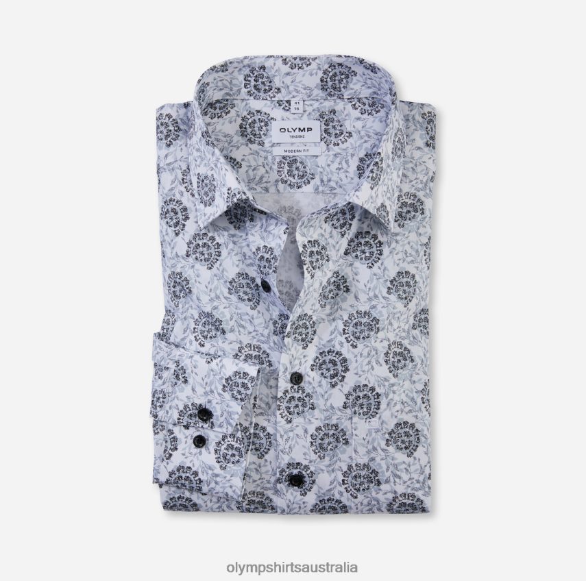 Clothing AU OLYMP Tendenz Modern Fit, Business Shirt, New Kent, Silver Grey T8882J1738