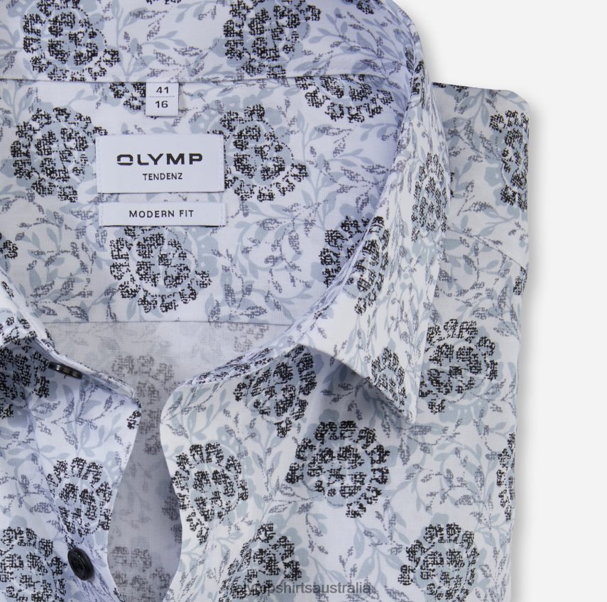 Clothing AU OLYMP Tendenz Modern Fit, Business Shirt, New Kent, Silver Grey T8882J1738